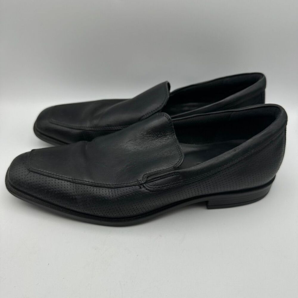 Ecco Men's‎ Black Leather Slip-On Dress Loafers Business Shoes Size 43 US 9-9.5